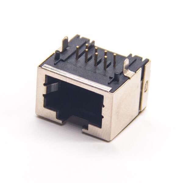 rj45網(wǎng)口座8p8c彎式半包帶屏蔽插PCB板 rj45網(wǎng)口座8p8c彎式半包帶屏蔽插PCB板