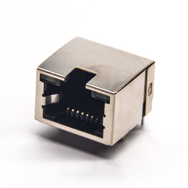 rj45網(wǎng)絡(luò)接口+8p8c彎式母座插PCB板帶燈帶彈片 rj45網(wǎng)絡(luò)接口+8p8c彎式母座插PCB板帶燈帶彈片