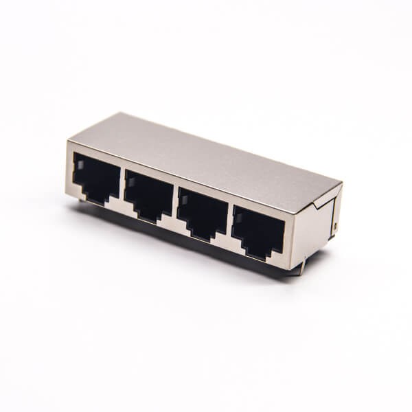 rj45插座8p8c封裝網絡模塊化連接器90度全屏蔽式插板 rj45插座8p8c封裝網絡模塊化連接器90度全屏蔽式插板