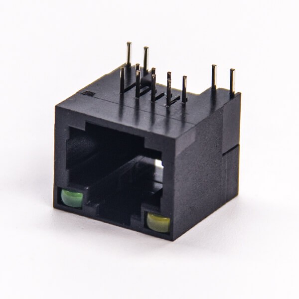 非屏蔽rj45模塊8p8c全塑外殼插板式接PCB板帶燈 非屏蔽rj45模塊8p8c全塑外殼插板式接PCB板帶燈