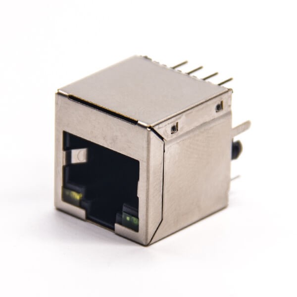 rj45立式直插8p8c模塊化插座屏蔽帶燈 rj45立式直插8p8c模塊化插座屏蔽帶燈