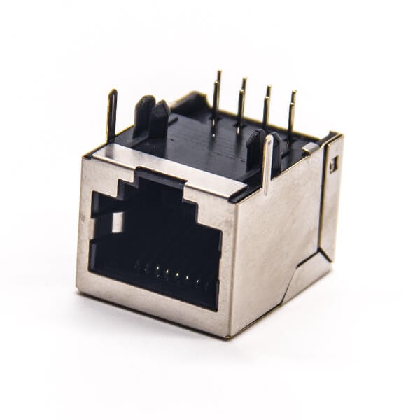 網絡接頭屏蔽rj45半包彎式8p8c插PCB板 網絡接頭屏蔽rj45半包彎式8p8c插PCB板