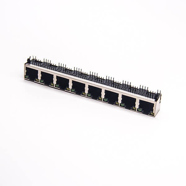 RJ45以太網口PCB板1*8彎式母座插PCB板 RJ45以太網口PCB板1*8彎式母座插PCB板