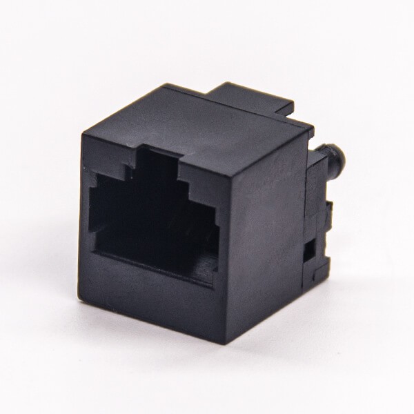 rj45網絡接頭pcb板180度直插式黑色全塑外殼 rj45網絡接頭pcb板180度直插式黑色全塑外殼