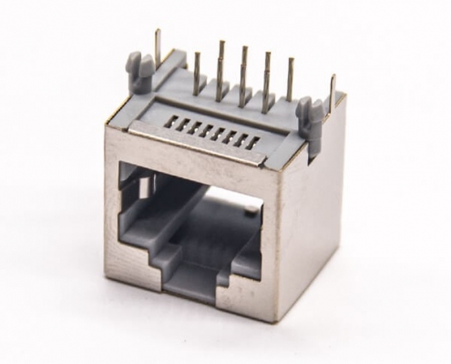 rj45接口以太網端口8p8c全包屏蔽彎插PCB板