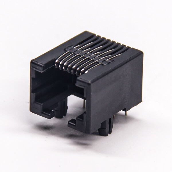 rj45插座網口封裝8p8c彎式黑色塑膠外殼不帶屏蔽插板 rj45插座網口封裝8p8c彎式黑色塑膠外殼不帶屏蔽插板