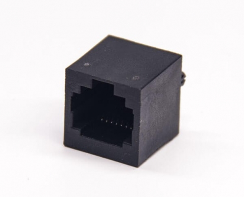 單口rj45模塊不帶濾波直式插PCB板式以太網插座
