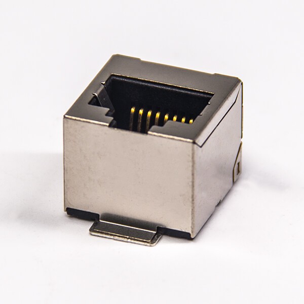 rj45網絡端口180度貼板式接PCB板帶屏蔽不帶濾波