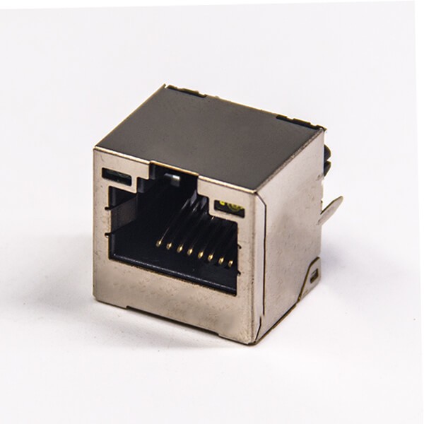 rj45網絡插孔直式8p8c單端口屏蔽式帶燈 rj45網絡插孔直式8p8c單端口屏蔽式帶燈