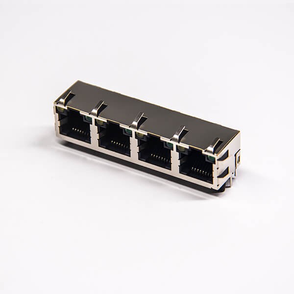 rj45網口插座90度插PCB板網絡接口帶彈片帶屏蔽 rj45網口插座90度插PCB板網絡接口帶彈片帶屏蔽