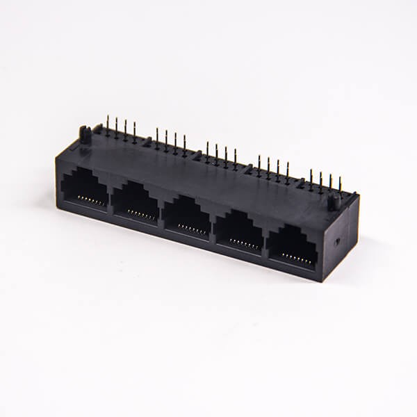 rj4510p8c模塊化網絡端口黑色全塑1×5彎式穿孔接板不帶燈 rj4510p8c模塊化網絡端口黑色全塑1x5彎式穿孔接板不帶燈