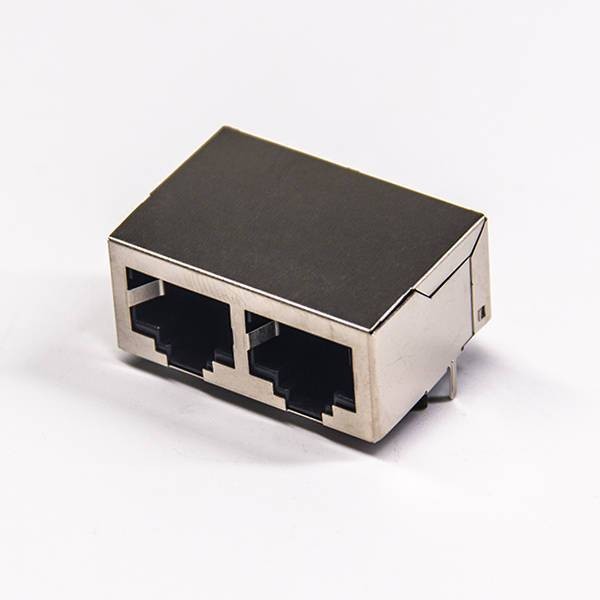 rj45千兆網口濾波器單排雙端口彎式插板不帶燈 rj45千兆網口濾波器單排雙端口彎式插板不帶燈