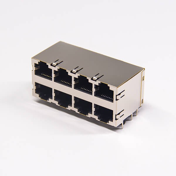 rj452×4網絡接口模塊化座子彎角雙層屏蔽外殼帶彈片不帶燈直插式 rj452×4網絡接口模塊化座子彎角雙層屏蔽外殼帶彈片不帶燈直插式