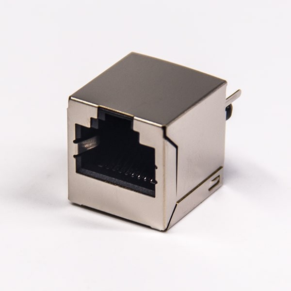 rj45180度插座直立式帶定位柱全包插座連接器插PCB板 rj45180度插座直立式帶定位柱全包插座連接器插PCB板