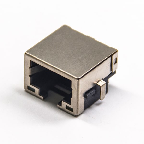 網絡rj45模塊沉板帶殼帶燈全包屏蔽插PCB板插座 網絡rj45模塊沉板帶殼帶燈全包屏蔽插PCB板插座