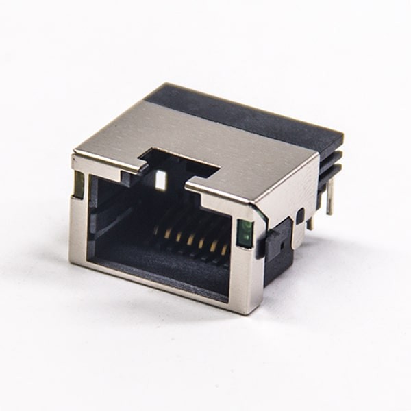 rj45帶燈網口8p8c引腳單端口直插式屏蔽不帶濾波器 rj45帶燈網口8p8c引腳單端口直插式屏蔽不帶濾波器