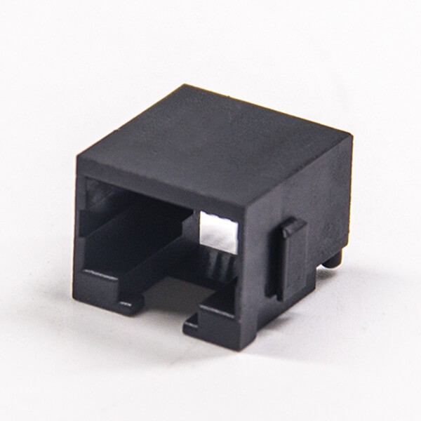 RJ45沉板式180o黑色塑料外殼不帶燈不帶彈片網絡連接器 RJ45沉板式180o黑色塑料外殼不帶燈不帶彈片網絡連接器