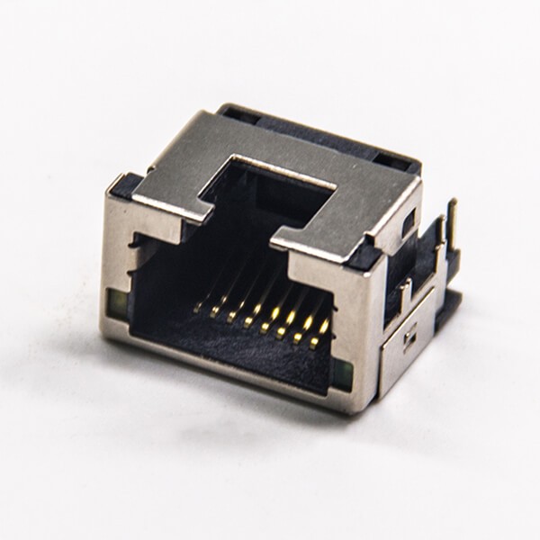 RJ45網(wǎng)口帶屏蔽單口母座彎式插PCB板網(wǎng)絡(luò)接口 RJ45網(wǎng)口帶屏蔽單口母座彎式插PCB板網(wǎng)絡(luò)接口