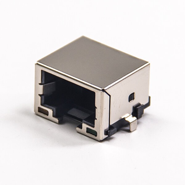 RJ45母座8p8c直式插pcb板屏蔽式帶燈以太網接口 RJ45母座8p8c直式插pcb板屏蔽式帶燈以太網接口