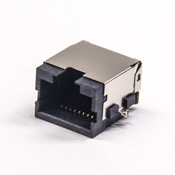 沉板式RJ45直式8p8c帶屏蔽半包式模塊化連接器 沉板式RJ45直式8p8c帶屏蔽半包式模塊化連接器