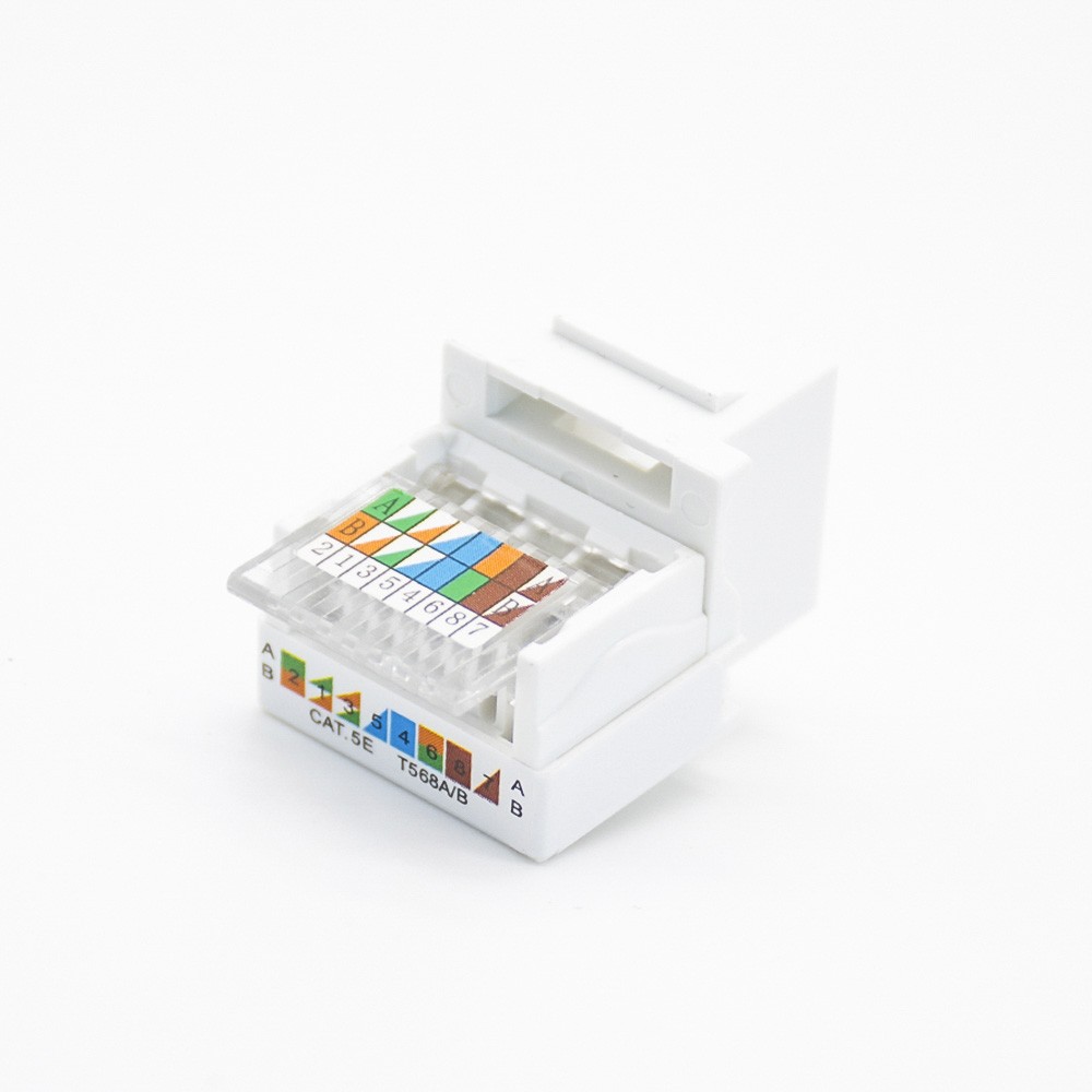 RJ45免打模塊8芯PCB板安裝鍍金觸頭CAT5E非屏蔽網(wǎng)絡(luò)模塊