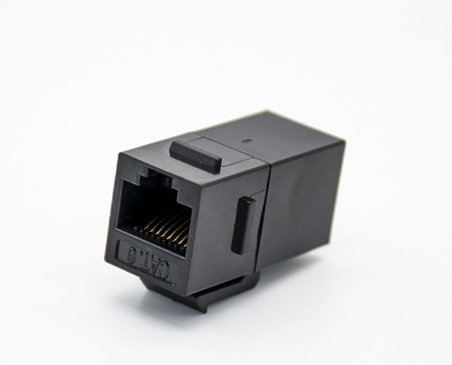 單口網絡插座RJ45直通六類CAT5E非屏蔽網絡信息電腦網線RJ45模塊