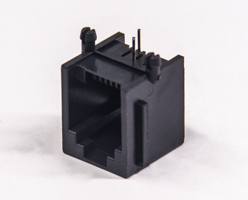 rj11網絡接口全塑插座彎角直插式6p2c非屏蔽