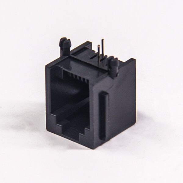 rj11網絡接口全塑插座彎角直插式6p2c非屏蔽 rj11網絡接口全塑插座彎角直插式6p2c非屏蔽