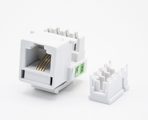 RJ11模塊單端口4芯CAT3電話模塊PCB板安裝非屏蔽網絡連接器