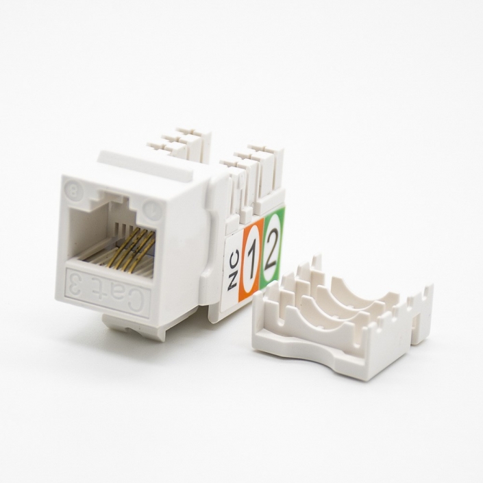 RJ11插座非屏蔽面板安裝彎頭4芯插孔CAT3單端口電話接口 RJ11插座非屏蔽面板安裝彎頭4芯插孔CAT3單端口電話接口