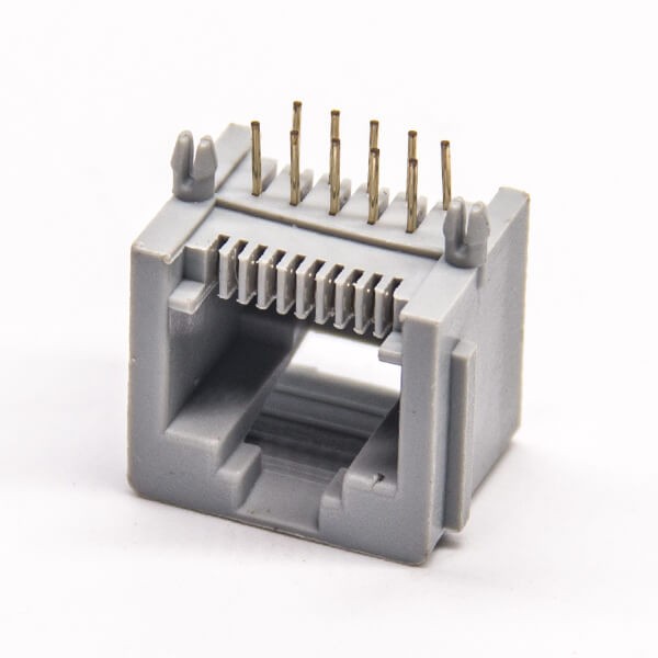 rj50連接器彎式插PCB板10p10c全塑外殼連接器 rj50連接器彎式插PCB板10p10c全塑外殼連接器