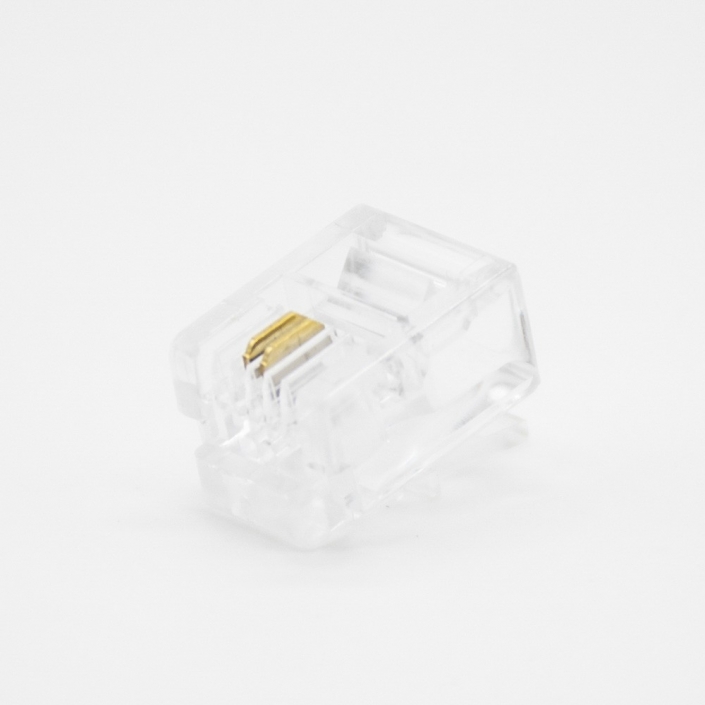 電話水晶頭RJ11RJ12用于CAT3電纜4芯非屏蔽插頭 電話水晶頭RJ11RJ12用于CAT3電纜4芯非屏蔽插頭