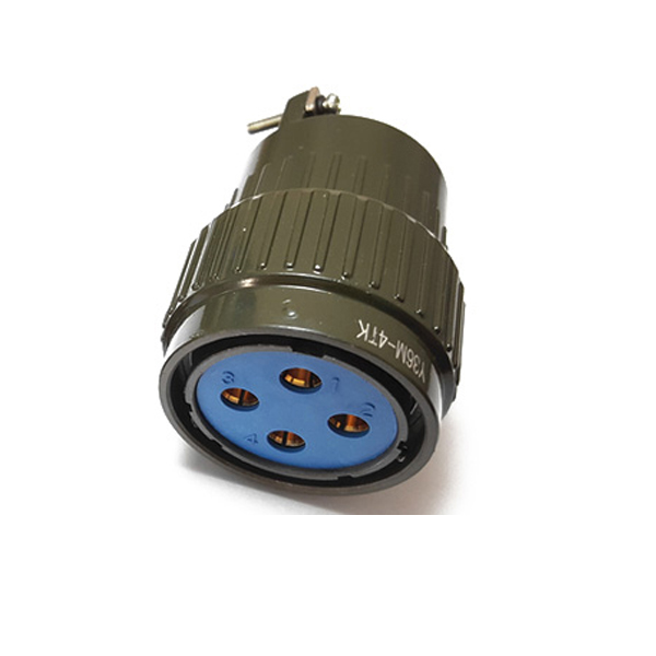 快速卡口綠色YP36型工防航空插Y36M4芯連接器 快速卡口深綠色YP36型工防航空插Y36M4芯連接器