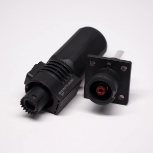 新能源電源儲(chǔ)能連接器直式8mm黑色I(xiàn)P67防水125A大電流連接器