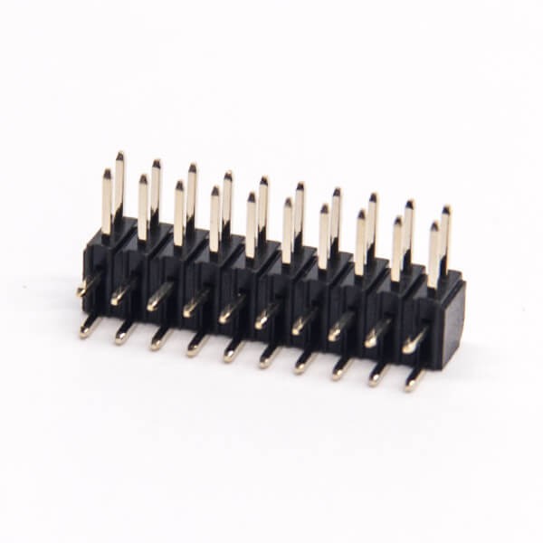 10pcs90度彎排針雙排單塑2.0間距插孔PCB板安裝