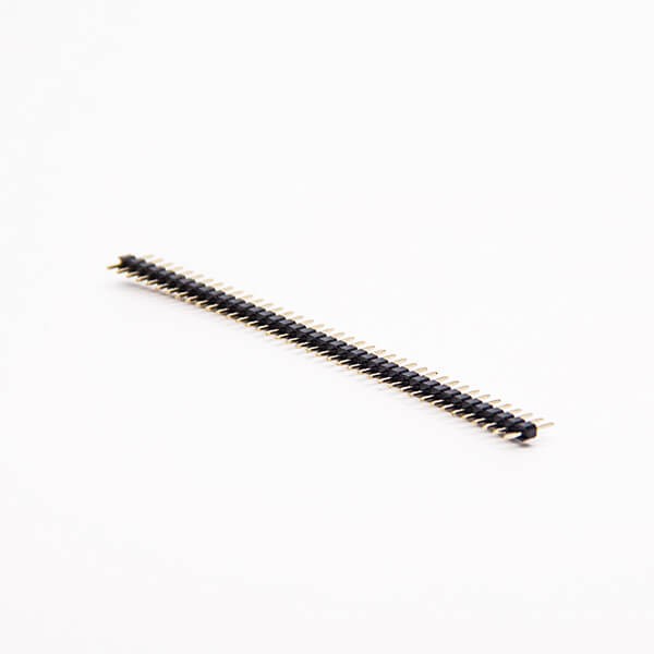 排針單塑單排公頭連接器直式180度40pin間距2.0mm 排針單塑單排公頭連接器直式180度40pin間距2.0mm