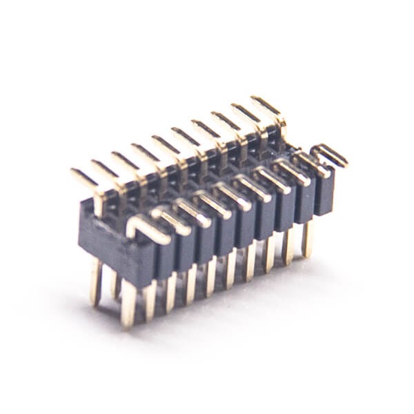 5pcs電子元件排針連接器雙排單塑彎腳排針間距1.27mm 5pcs電子元件排針連接器雙排單塑彎腳排針間距1.27mm