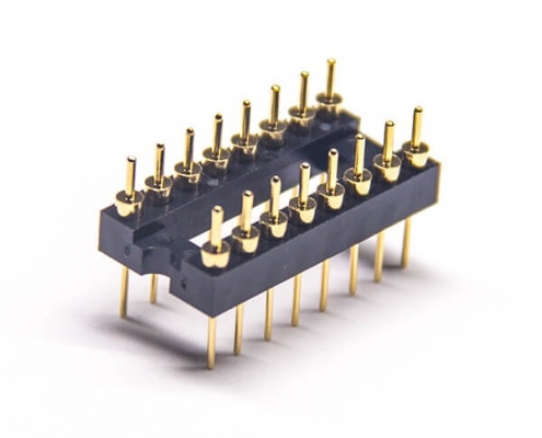 2.54排針塑膠高3mm180度雙排圓孔插板式5pcs