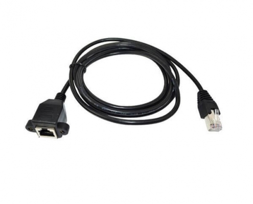 五類RJ45延長線0.6米帶屏蔽公轉母8芯網絡線