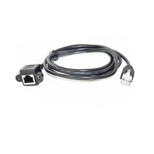RJ45網絡延長線帶屏蔽鐵殼母頭鍍金公轉母1米
