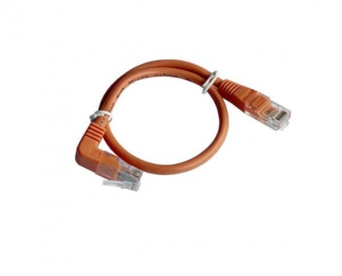 RJ458P8C網線原廠供應90°水晶頭連接線網絡延長線30CM橘色