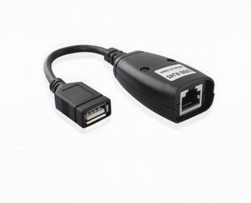 USB延長線轉RJ45信號放大器USB轉網線RJ45插座接口延長10CM