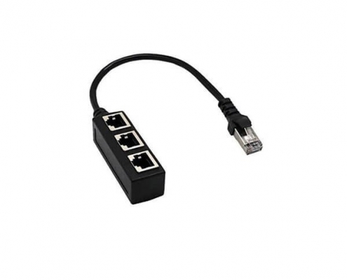 以太網絡接口轉接器RJ45分流適配器1公轉3母Cat5/Cat620CM轉接線