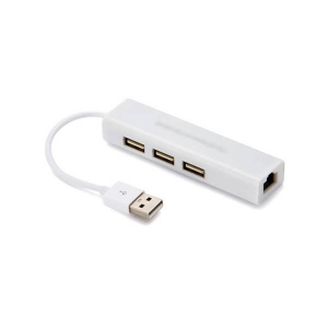 USB2.0轉RJ45以太網筆記本電腦外置百兆網卡+3口HUB轉換器