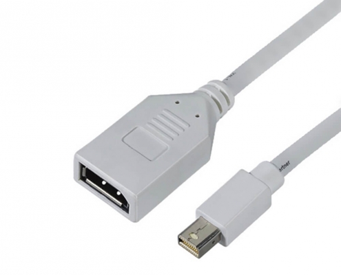 MiniDisplayport線直式公頭轉DP母頭0.5米轉接線