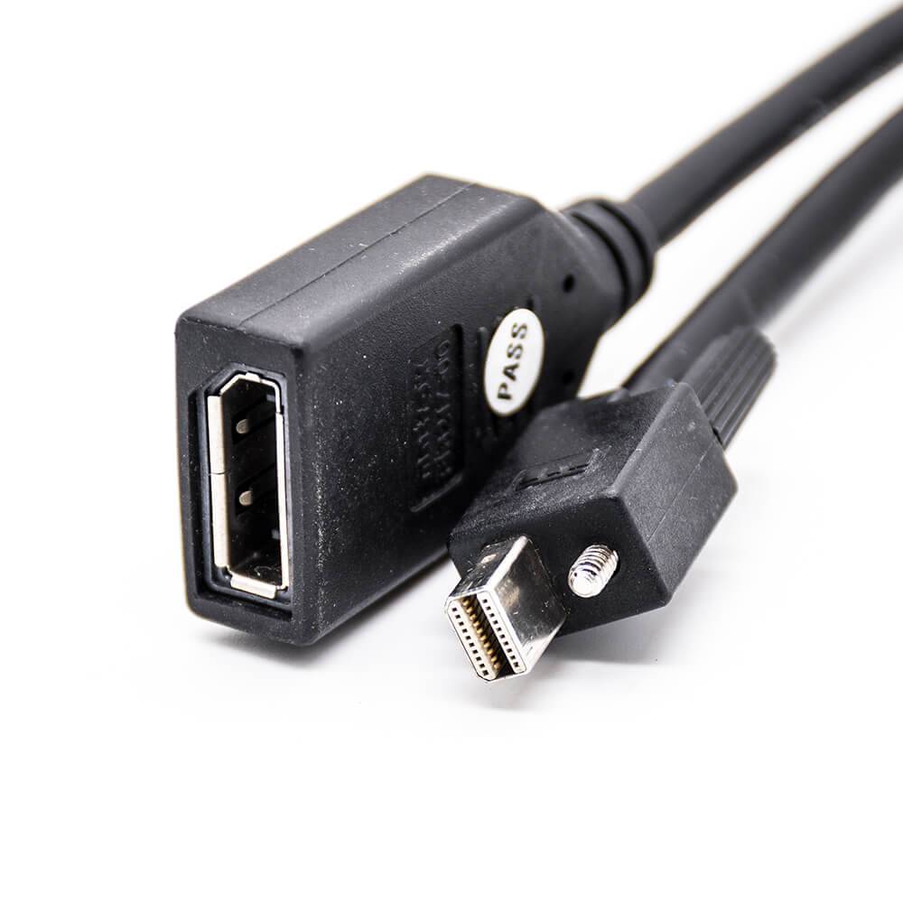 MiniDisplayPort轉DP公轉母MDP帶螺絲轉接線0.5米