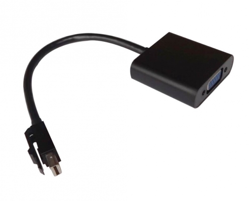 MiniDisplayPortVGA直式公頭轉公頭MDP主動式帶螺絲0.5米連接線