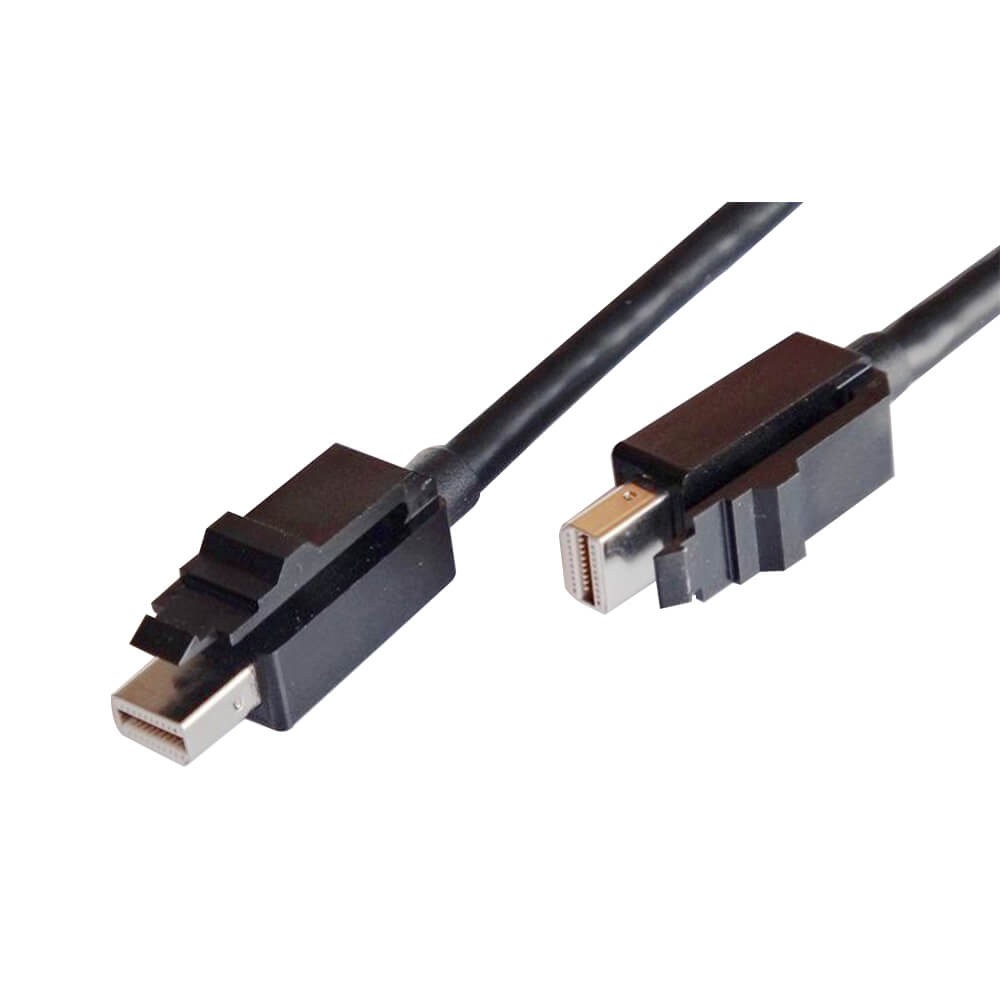 HDMI轉MiniDisplayPort主動式帶卡鉤直式母轉公轉換0.5米連接線