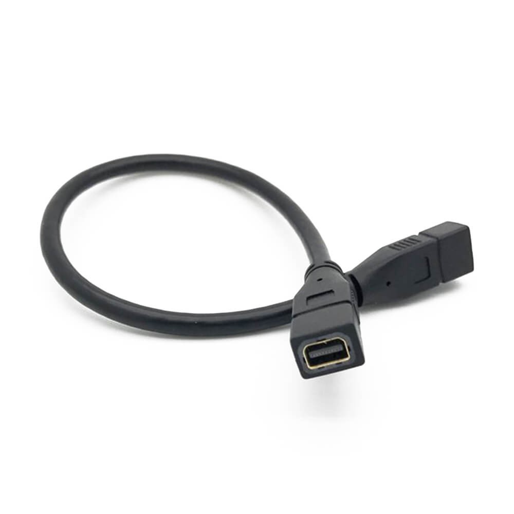 MiniDisplayPort母頭轉MiniDisplayPort母頭直式延長線30cm