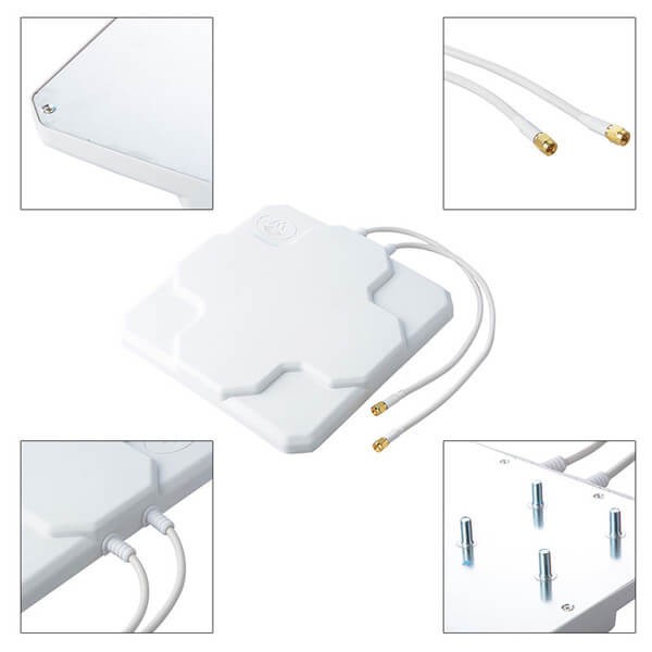 4GLTE雙向輸入輸出室外天線接SMAN公頭用于手機(jī)信號增強(qiáng)